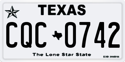 TX license plate CQC0742