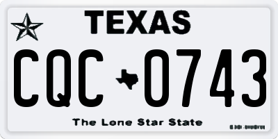 TX license plate CQC0743