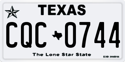 TX license plate CQC0744