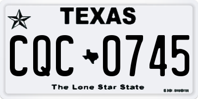 TX license plate CQC0745