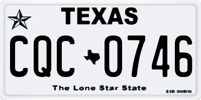 TX license plate CQC0746