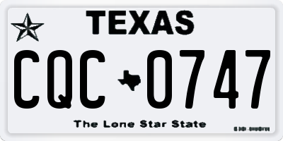 TX license plate CQC0747