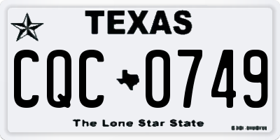 TX license plate CQC0749