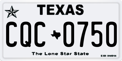 TX license plate CQC0750