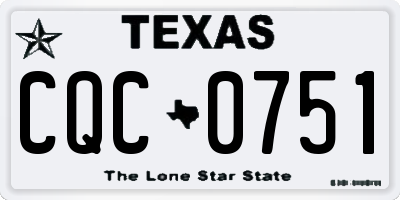 TX license plate CQC0751