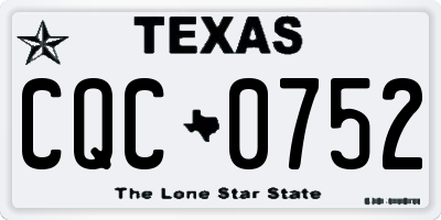 TX license plate CQC0752