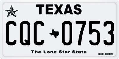 TX license plate CQC0753