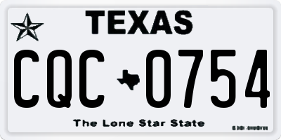 TX license plate CQC0754