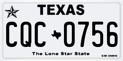 TX license plate CQC0756