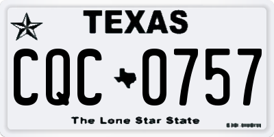 TX license plate CQC0757