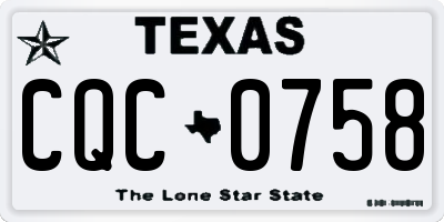 TX license plate CQC0758