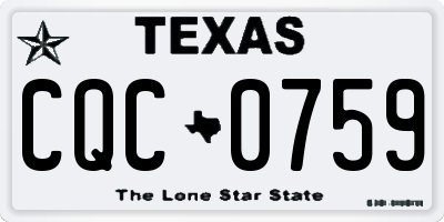 TX license plate CQC0759