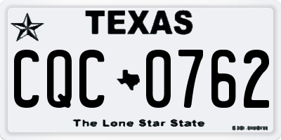 TX license plate CQC0762