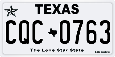 TX license plate CQC0763