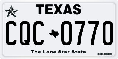 TX license plate CQC0770