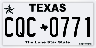 TX license plate CQC0771