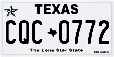 TX license plate CQC0772