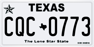 TX license plate CQC0773