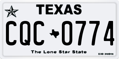 TX license plate CQC0774