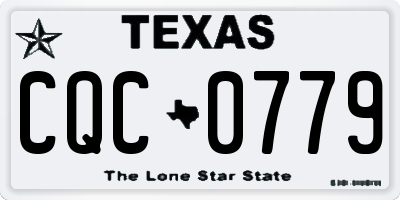 TX license plate CQC0779