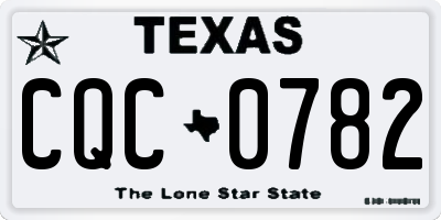 TX license plate CQC0782