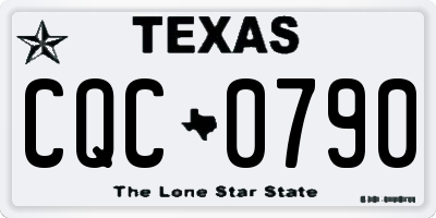 TX license plate CQC0790