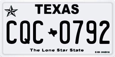 TX license plate CQC0792
