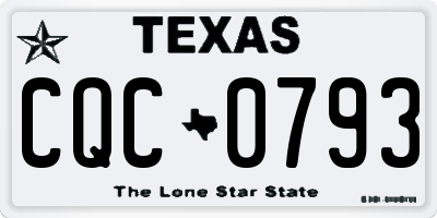 TX license plate CQC0793