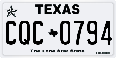 TX license plate CQC0794