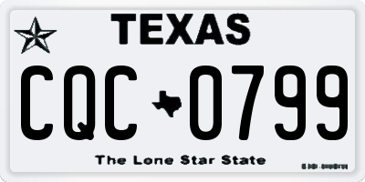 TX license plate CQC0799