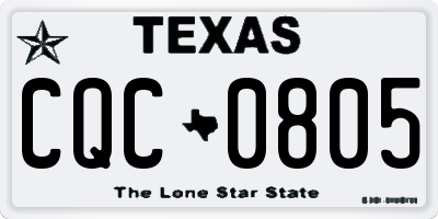 TX license plate CQC0805
