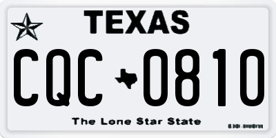 TX license plate CQC0810