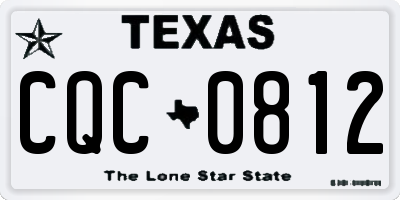 TX license plate CQC0812