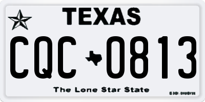 TX license plate CQC0813