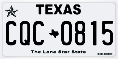 TX license plate CQC0815