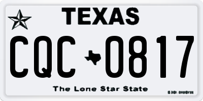 TX license plate CQC0817
