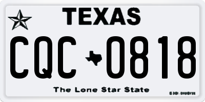 TX license plate CQC0818