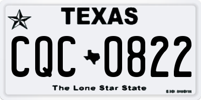 TX license plate CQC0822