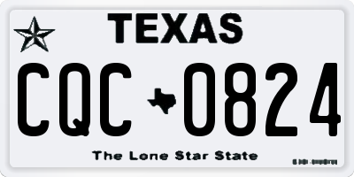 TX license plate CQC0824