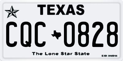 TX license plate CQC0828
