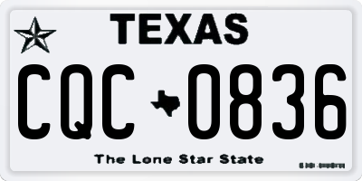 TX license plate CQC0836