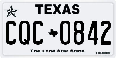 TX license plate CQC0842