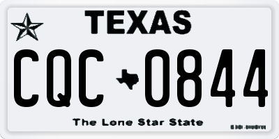 TX license plate CQC0844