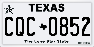 TX license plate CQC0852