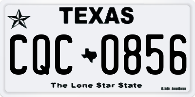 TX license plate CQC0856