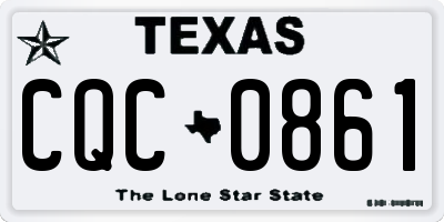 TX license plate CQC0861