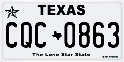 TX license plate CQC0863