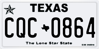 TX license plate CQC0864
