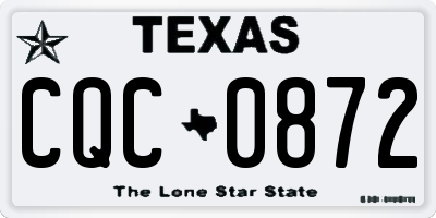 TX license plate CQC0872