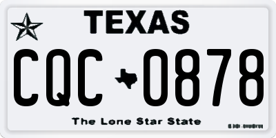TX license plate CQC0878